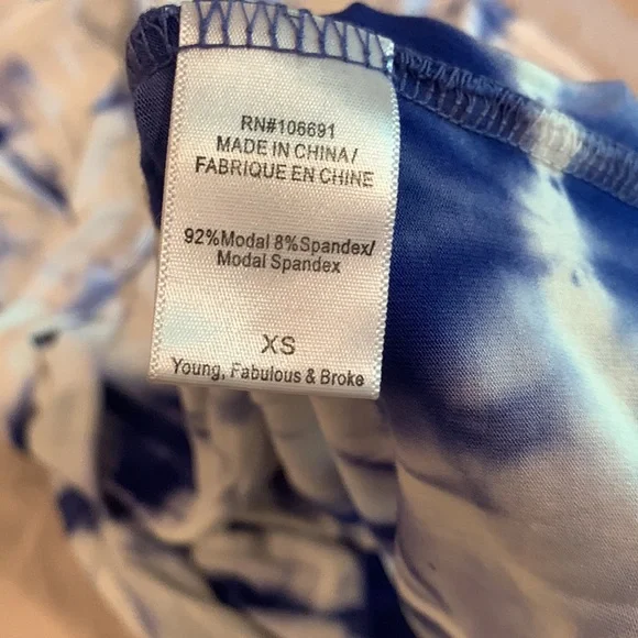NEW Young Fabulous and Broke tie dye maxi dress XS extra Small - Picture 8 of 9